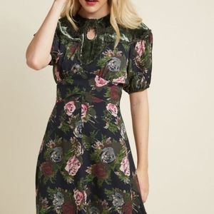 Anna Sui Floral Silk Dress